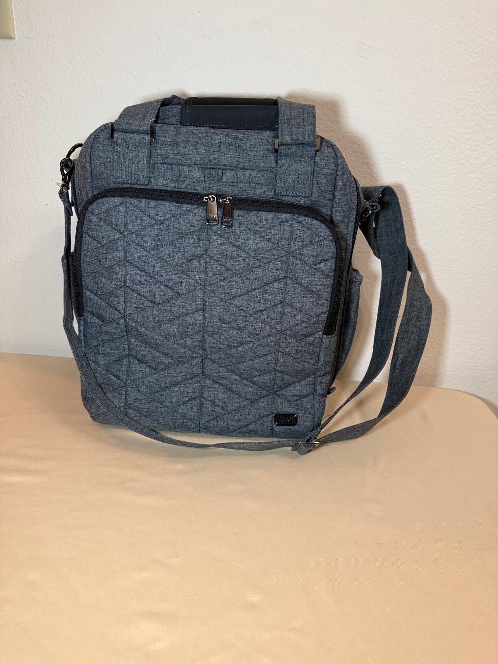 Lug Ranger XL Heather Grey Overnight Travel Tote Crossbody Bag